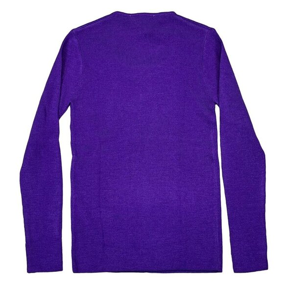 VTG Herman Geist Purple Square Neck Sweater Size Medium - Picture 2 of 3